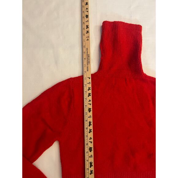 Olivia Jade x Princess Polly Crop Sweater Womens 4" Knit Turtleneck Pullover Red - Picture 7 of 8